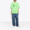 SS21 Retro-T-Shirt mit kurzen Ärmeln, fluoreszierendes Grün 612965THV844162