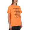 SS21 Rundhals-T-Shirt mit Aufdruck Orange 612965TJVI37513