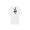 SS21 T-Shirt mit Smiley-Aufdruck, locker geschnitten, kurzärmelig, weiß 641655TKVA18639