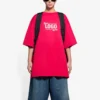 SS21 Unisex-T-Shirt mit Alphabet-Aufdruck, kurzärmelig, rot 651795TKV816295