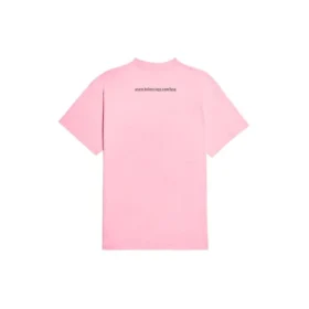 SS21 Unisex-T-Shirt mit Alphabet-Muster, kurzärmelig, rosa 612965TJVL51401
