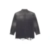 SS21 Zerrissenes Denim-Hemd für Herren, Schwarz 657610TBP191090