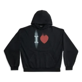 SS23 I love Balenciaga Hoodie „Schwarz“ 742603TOVH59034