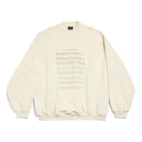 SS24-Logo mit Noten-Sweater „Beige“ 699212TMVO69069