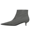 Stiefel aus Wolle mit Karomuster und spitzer Zehenpartie „Grey“ 579218W1SR01214
