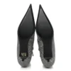 Stiefel aus Wolle mit Karomuster und spitzer Zehenpartie „Grey“ 579218W1SR01214