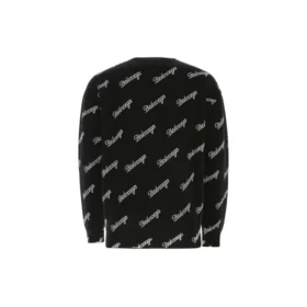 Strickpullover mit durchgehendem Schriftzug-Logo „Schwarz“ 646493T41121070