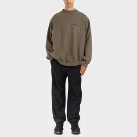 Strike 1917 Oversize-Pullover mit Rundhalsausschnitt „Khaki“ 699212TMVH22930