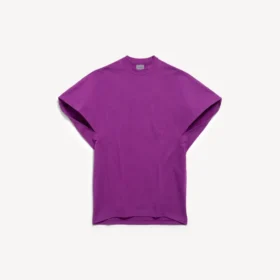Strukturiertes Damen-T-Shirt in Violett