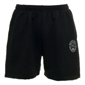 Sweat-Shorts mit Logo, gebürstet „Washed Black“ 676137TMVA39034