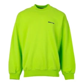 Sweatshirt mit Kontrastlogo „Lime“ 671125TKVB57072