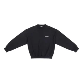 Sweatshirt mit Rundhalsausschnitt, Regular Fit „Black“ 697869TMVF51070