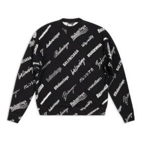Sweatshirt mit Rundhalsausschnitt und durchgehendem Logo-Print „Black White“ 724858T16651070