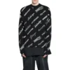 Sweatshirt mit Rundhalsausschnitt und durchgehendem Logo-Print „Black White“ 724858T16651070