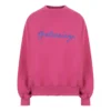 Sweatshirt mit Rundhalsausschnitt und Schriftzug-Logo „Dark Fuchsia“ 697869TMVB50507