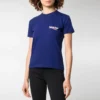 T-Shirt mit Alphabet-Logo-Aufdruck, kurzärmelig, blau 612964TIV521195