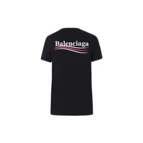 T-Shirt mit Alphabet-Logo-Aufdruck, kurzärmelig, schwarz 612964TIV521070