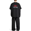 T-Shirt mit doppeltem Vorderverschluss „Washed Black“ 791615TQVQ61021