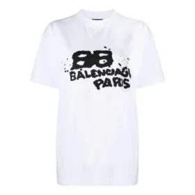 T-Shirt mit handgezeichnetem BB Icon, mittlere Passform „Weiß“ 612965TNVN49040
