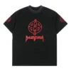 T-Shirt mit Metall-BB-Schablonendruck „Black Red“ 764235TPVI21568