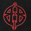 T-Shirt mit Metall-BB-Schablonendruck „Black Red“ 764235TPVI21568