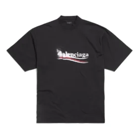 T-Shirt mit politischem Schablonendruck „Black White“ 764235TQVI51569