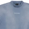 T-Shirt mit Rückenausschnitt, mittlere Passform „Blue White“ 764235TPVK14313