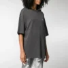 T-Shirt mit Rundhalsausschnitt, kleinem Logo und kurzen Ärmeln, grau 556104TYK281055
