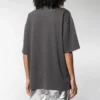 T-Shirt mit Rundhalsausschnitt, kleinem Logo und kurzen Ärmeln, grau 556104TYK281055