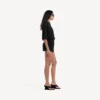 Taillierter Mini-Skort für Damen in Schwarz Taillierter Mini-Skort für Damen in Schwarz