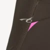 Tailliertes Langarm-Techwear-Oberteil für Damen in Khaki-Braun/Neon-Pink Tailliertes Langarm-Techwear-Oberteil für Damen in Khaki-Braun/Neon-Pink