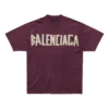 Tape Type T-Shirt „Dark Red“ 739784TOVA94029