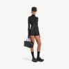 Technischer Damen-Bodysuit mit langen Ärmeln in Schwarz Technischer Damen-Bodysuit mit langen Ärmeln in Schwarz