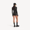 Technischer Damen-Bodysuit mit langen Ärmeln in Schwarz Technischer Damen-Bodysuit mit langen Ärmeln in Schwarz