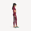 Techwear-Bodysuit für Damen mit Cut-outs in Burgunderrot/Aqua Techwear-Bodysuit für Damen mit Cut-outs in Burgunderrot/Aqua