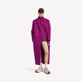 Techwear-Bodysuit für Damen mit kurzen Ärmeln in Violett/Orange Techwear-Bodysuit für Damen mit kurzen Ärmeln in Violett/Orange