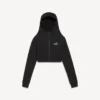 Techwear-Cocoon-Hoodie für Damen in Schwarz Techwear-Cocoon-Hoodie für Damen in Schwarz