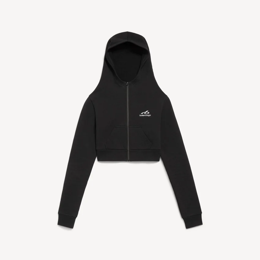 Techwear-Cocoon-Hoodie für Damen in Schwarz Techwear-Cocoon-Hoodie für Damen in Schwarz