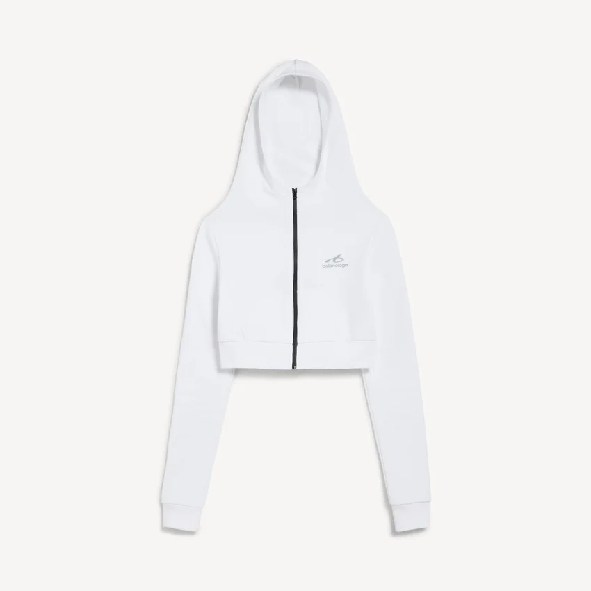 Techwear-Cocoon-Hoodie für Damen in Weiß Techwear-Cocoon-Hoodie für Damen in Weiß