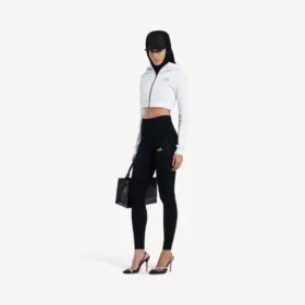 Techwear-Cocoon-Hoodie für Damen in Weiß Techwear-Cocoon-Hoodie für Damen in Weiß