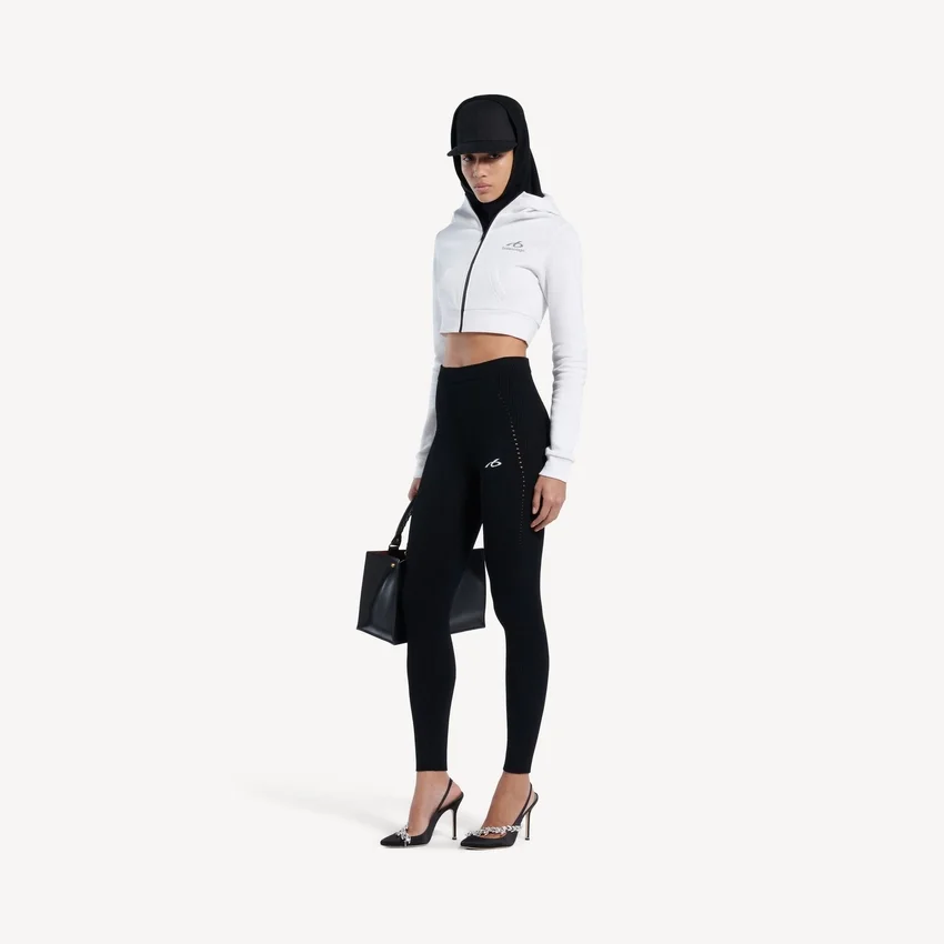 Techwear-Cocoon-Hoodie für Damen in Weiß Techwear-Cocoon-Hoodie für Damen in Weiß
