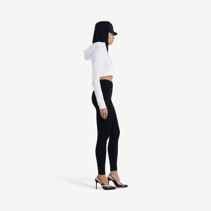 Techwear-Cocoon-Hoodie für Damen in Weiß Techwear-Cocoon-Hoodie für Damen in Weiß