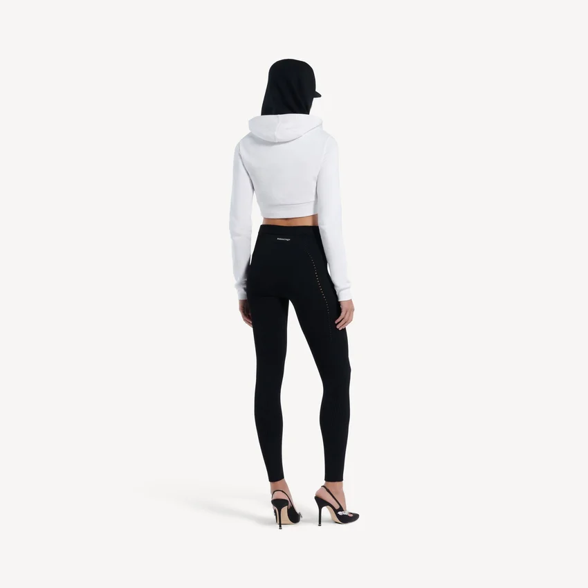 Techwear-Cocoon-Hoodie für Damen in Weiß Techwear-Cocoon-Hoodie für Damen in Weiß