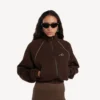 Techwear-Jacke für Damen in Mokka Techwear-Jacke für Damen in Mokka