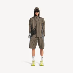 Techwear-Jacke mit Reißverschluss für Herren in Grau