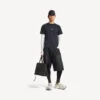 Techwear-Langarm-T-Shirt für Herren in Marineblau/Weiß Techwear-Langarm-T-Shirt für Herren in Marineblau/Weiß