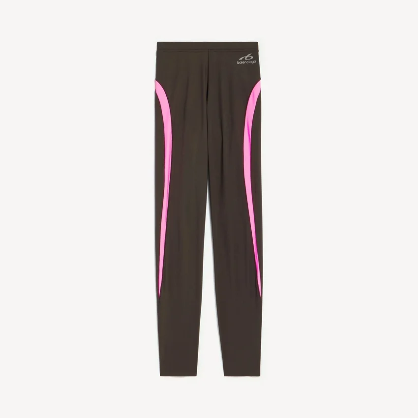 Techwear-Leggings für Damen in Khaki-Braun/Neon-Pink Techwear-Leggings für Damen in Khaki-Braun/Neon-Pink