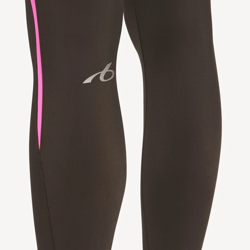 Techwear-Leggings für Damen in Khaki-Braun/Neon-Pink Techwear-Leggings für Damen in Khaki-Braun/Neon-Pink