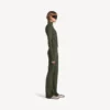 Techwear-Leggings für Damen in Khaki/Limette mit ausgestelltem Bein Techwear-Leggings für Damen in Khaki/Limette mit ausgestelltem Bein