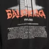 „The Door“ Oversize-Hoodie mit Reißverschluss für Herren in Schwarz „The Door“ Oversize-Hoodie mit Reißverschluss für Herren in Schwarz